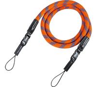 Sangle d'app. photo "Braid 120", fermet. à clip, l.120cm, orange/bl.