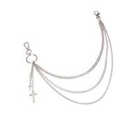 Courroie De Chaîne De Métal Punk Hiphop Avec Goujons En Argent Longueur Réglable Pour La Durabilité Des Adultes À La Mode