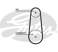 Courroie de distribution 5383XS GATES pour PORSCHE 911 911 Décapotable