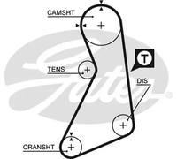 Courroie de distribution 5399XS GATES pour SEAT VW