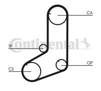 Courroie De Distribution CONTINENTAL CTAM CT911 Pour HYUNDAI, MITSUBISHI