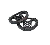 Courroie de distribution crantée HTD 2M, largeur 10 mm, longueur 118 mm à 376 mm, boucle fermée en caoutchouc, 1 pièce(396mm)