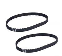 Courroie de distribution fiable 150XL037 en caoutchouc noir, large rapport de transmission, performance durable (2 pièces)