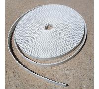 Courroie de distribution ouverte PU AT20 terminée par un cordon en acier, dent polyuréthane, pas convoyeur transmission 20 mm, bande courroie, largeur du 10, 25(6mm*1M)