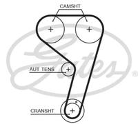 Courroie de distribution T354HOB GATES pour FORD ECOSPORT B-MAX Van GRAND C-MAX