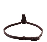 Courroie de muserolle pour cheval en cuir avec fixation Premiere Marron Full