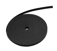 Courroie de poulie de distribution en fil d'acier PU GT2-6 mm, courroie synchrone ouverte en caoutchouc for pièces CNC DIY(Black PU Steel Wire,10m)