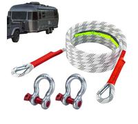 Courroie de remorquage pour charges , cordes de récupération cinétique,Corde de remorque avec sangle de remorquage haute résistance | Cordes de récupération avec 2 boucles de dégagement en