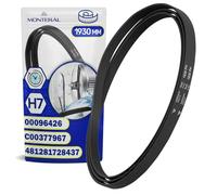 Courroie de Seche Linge 1930 mm H7 8996470700601 pour Aeg | avec le Code Original C00377967 pour Indesit 481281728437 pour Whirlpool 00096426 pour Bosch - Garantie de 10 Ans - MONTERAL