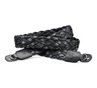 Courroie de transport Leica 14696, cordon plat tressé en rayonne et cuir, noire