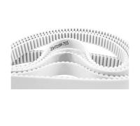 Courroie d'embrayage Courroie distribution en PU HTD5M, largeur 25/30/40mm, denture polyuréthane blanc, 590-795mm, engrenage en boucle fermée coulissante(25mm,5M-615mm)