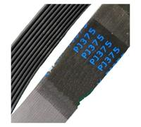 Courroie d'entraînement Moto Courroie D'entraînement Nervurée 10PJ375 Pour Machine À Laver Tapis Course Moteur Fitness(2PCS_10 RIBBED)