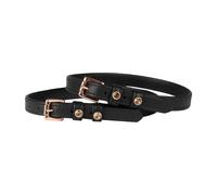 Courroie d'éperons cheval double cuir diamant HORKA Noir TU