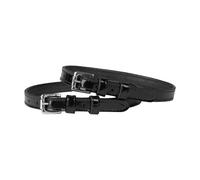 Courroie d'éperons cheval verni double cuir HORKA (x2) Noir TU