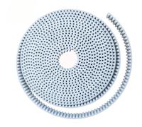 Courroie Distribution HTD5M, Largeur 12mm Couleur Blanc Polyuréthane PU Avec Noyau En Acier Pas À Extrémité Ouverte Poulie 5mm 5M-15mm Courroie Transmission(2 meters)