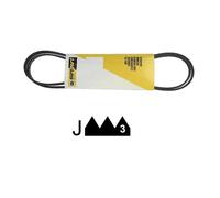 Courroie Platine Vinyle - Divers Marques - 1242 J 3 Poly V - Blanc