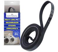 Courroie Seche Linge Poly-V 1951 PH 7 avec le Code Original 481235818156 pour Whirlpool pour Bauknecht 57X2351 pour Brandt 150612403/9 pour AEG pour Electrolux - MADE IN EU - MONTERAL