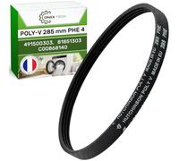 Courroie Seche Linge Poly-V 285 mm PHE 4 avec Code Original 491500303 pour Arcelik pour Beko 81851303 pour Küppersbusch C00868140 pour Whirlpool - Garantie de 5 Ans - MADE IN EU - ONIX TECH