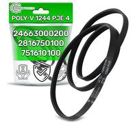 Courroie Tambour de Machine à Laver Poly-V 1244 PJE 4 24663000200 pour Beko | 2816750100 751610100 pour Blomberg pour Arcelik pour Smeg - Garantie de 5 Ans - ONIX TECH