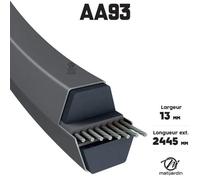 Courroie tondeuse AA93 Héxagonale - 13 mm x 2445 mm