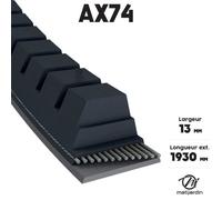 Courroie tondeuse AX74 Trapézoïdale - 13 mm x 1930 mm