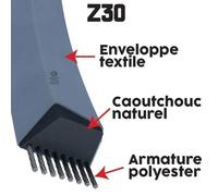 Courroie tondeuse Z30 Trapézoïdale - MATIJARDIN - T484TR/TR -E - HRB425C et C1 - 10 mm x 800 mm
