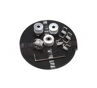 Courroie Transmission Kit Bricolage Pour Imprimante 3D Ensemble Poulies Distribution 4 Pièces Poulies À 20 Dents 5Mètres Courroie D'ouverture GT2 6Mm 2 Pièces Fixation D'entraînement