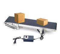 Courroie transporteuse de bureau à vitesse réglable de 49 cm de longueur effective de 70 mm de hauteur en alliage d'aluminium compacte petite voie C pour une manipulation et une fabrication efficaces