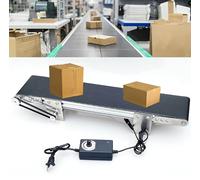 Courroie transporteuse de bureau à vitesse réglable pour la transformation des aliments et l'emballage des produits - Augmente l'efficacité du travail, idéale pour un usage commercial