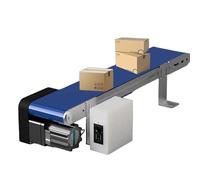 Courroie transporteuse électrique - Vitesse réglable pour une manipulation efficace des marchandises dans les laboratoires et les lignes de production - Système de transport robuste à faible bruit