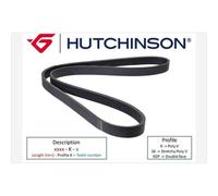 Courroie trapézoïdale à nervures HUTCHINSON 735K4