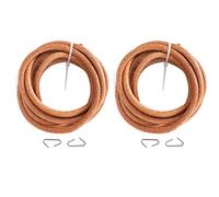 Courroies d'entraînement en cuir pour machine à coudre, 2 pièces, pièces de rechange élastiques durables et haute résistance pour machines à coudre à pied à l'ancienne avec 4