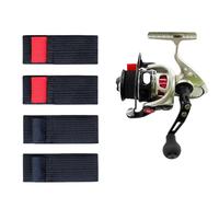 Courrure De Pêche, Sac De Pêche Protecteur 4X | Ceinture De Bobine De Pêche, 4 Paquets De Pêche en Bobine De Protection De La Courroie De Protection Résistante À La Pêche Élastique Flexible