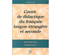 Cours de didactique du français langue étrangère et seconde