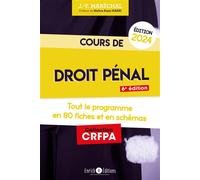 Cours de droit pénal 2024 Tout le programme en 80 fiches et en schémas - Jean-Yves Marechal - Enrick B. Eds - broché - Scolaire / Universitaire