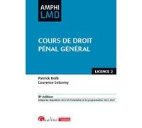 Cours de droit pénal général Laurence Leturmy (Auteur), Patrick Kolb (Auteur)