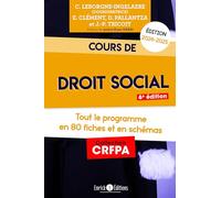 Cours de droit social 2024-2025: Tout le programme en 80 fiches et en schémas