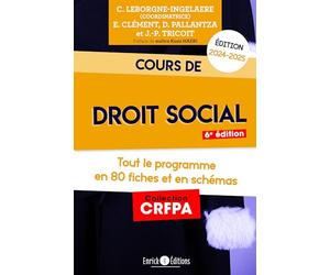 Cours de droit social 2024-2025: Tout le programme en 80 fiches et en schémas