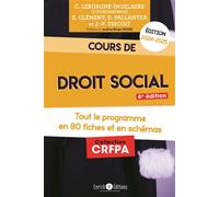 Cours de droit social 2024-2025 Tout le programme en 80 fiches et en schémas - Céline Leborgne-Ingelaere - Enrick B. Eds - broché - Scolaire / Universitaire
