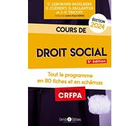 Cours de droit social 2024: Tout le programme en fiches et en schémas