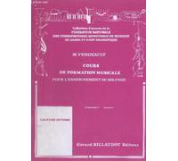 COURS DE FORMATION MUSICALE POUR L'ENSEIGNEMENT DU SOLFEGE - ELEMENTAIRE 1.