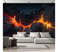 Cours De Lave Papier Peint 150 x 107 cm 3D Moderne Abstrait Tableau mural Murale Intissé Imperméable pour Chambre Salon Restaurant Personnalisé Décoration Personnalisé Décoration Murale A-72
