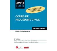 Cours de procédure civile Marie-Cécile Lasserre (Auteur)