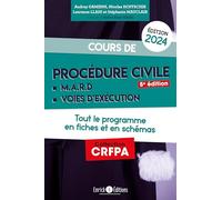 Cours de procédure civile et modes alternatifs de règlement des différends 2024: Tout le programme en fiches et en schémas