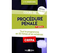 Cours de procédure pénale 2024-2025: Tout le programme en 50 fiches et en schémas