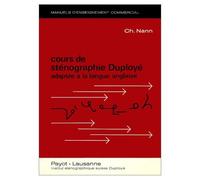 Cours de sténo Duployé (langue anglaise)