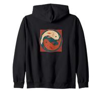 Cours de Yoga Zen Koi Yin Yang Balance Artwork Sweat à Capuche