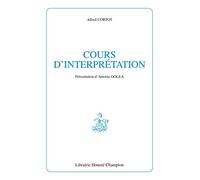Cours d'interprétation.