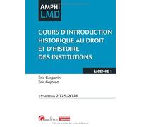 Cours d'introduction historique au droit et d'histoire des institutions
