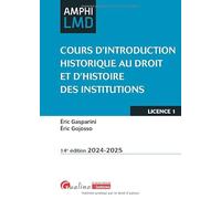 Cours d'introduction historique au droit et d'histoire des institutions